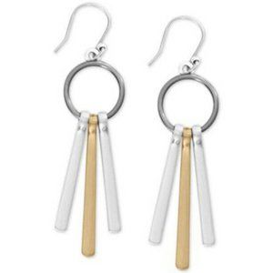 New Lucky Brand Two Tone 2 Tone Pave Sunray Drop